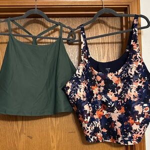 Old Navy Active Green and Floral Camisoles